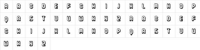 Brigadier Negative Regular  glyph index