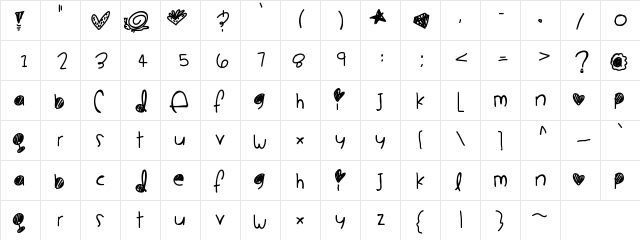 CookieMonster Medium  glyph index