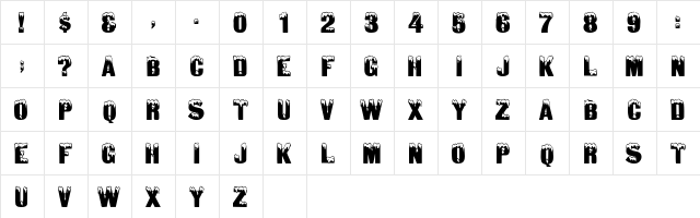 24 Regular  glyph index