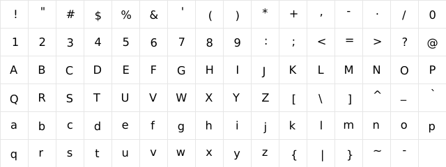 Alvi Nastaleeq Regular  glyph index