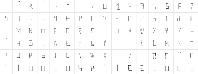 Ave Giulio Regular  glyph index