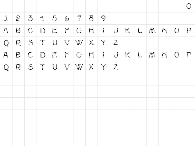 GE Cameron Caps Regular  glyph index