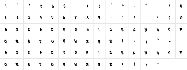 Streamzy Regular  glyph index