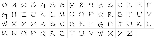 K66 Regular  glyph index