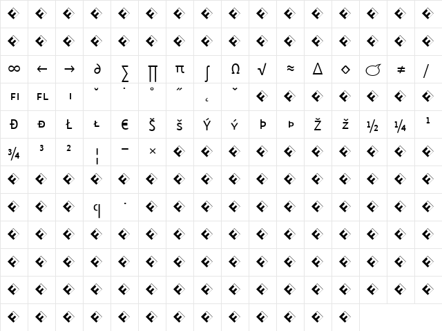 Eureka Sans Regular  glyph index