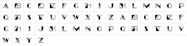 Kosaken Book Regular  glyph index