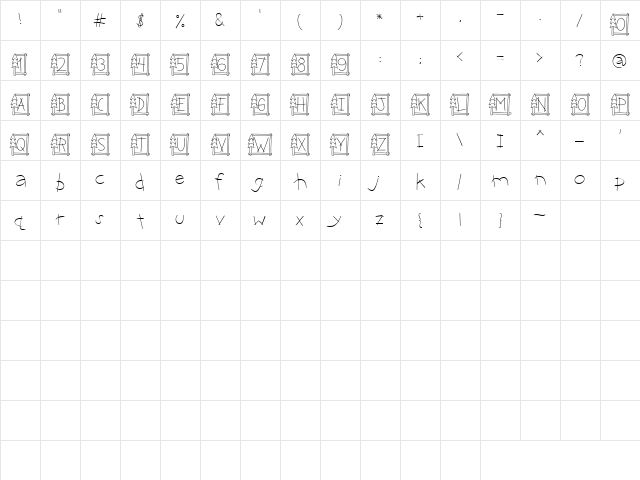 CK Camp Regular  glyph index