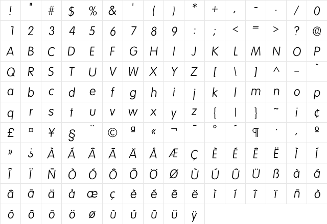 Ivolkswagen Light  glyph index