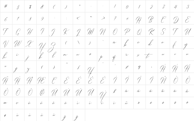 Robertortiz Regular  glyph index