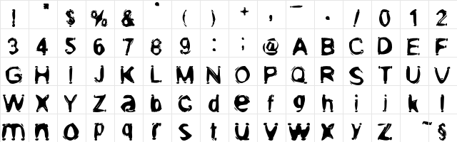 MischstabOblivion Regular  glyph index