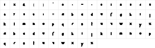 Chaos Math Regular  glyph index