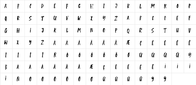 Walks Of Life Demo Regular  glyph index