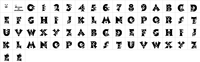 LCR Pumpkin Face Regular  glyph index
