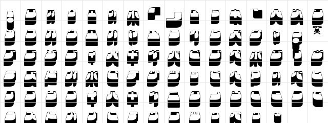 Frigate Katakana - 3D Regular  glyph index
