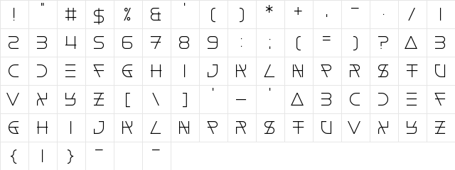 Float The Boat Regular  glyph index
