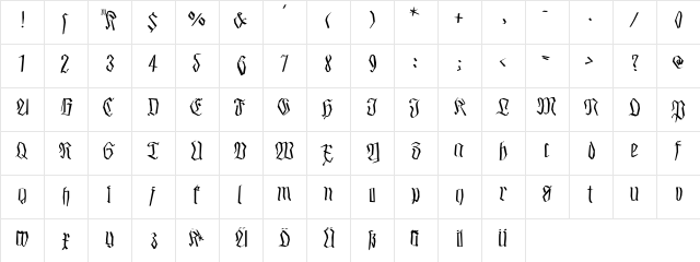 SmallEdgedFrax Regular  glyph index