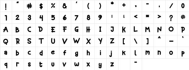 South Djakarta Regular  glyph index