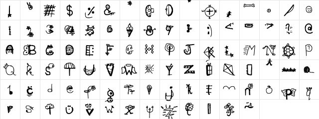 Vous devez télécharger ce! Regular  glyph index