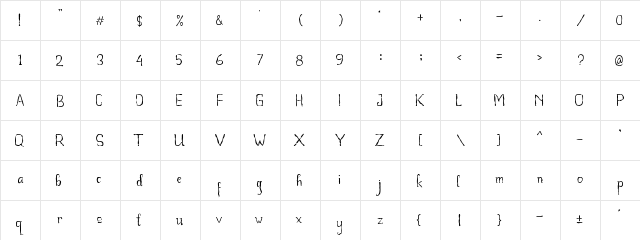 Beegal Regular  glyph index