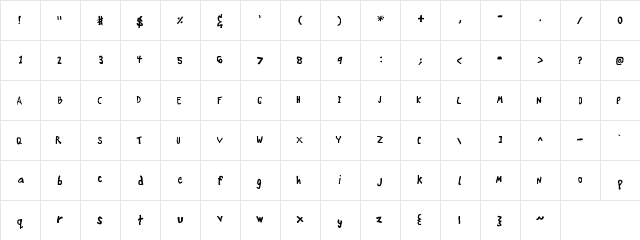 JifSkript Regular  glyph index