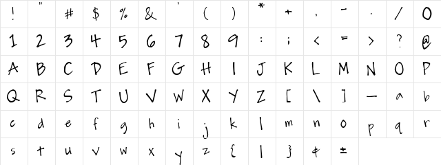 2Peas Peachy Keen Regular  glyph index