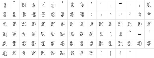 LD Twitterpated Regular  glyph index
