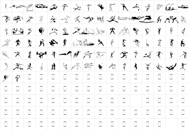 DF Energetics Regular  glyph index