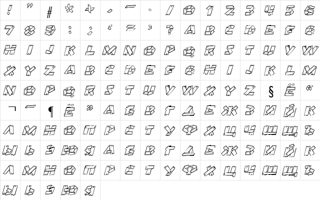 WoodHome Regular  glyph index