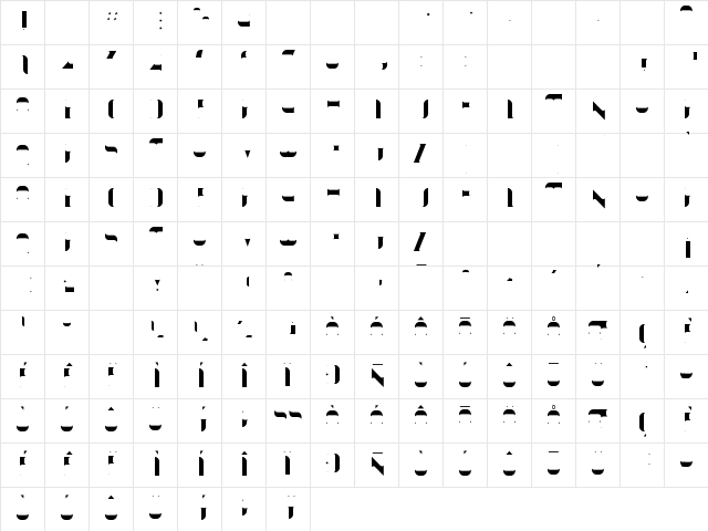 Krait Fill  glyph index