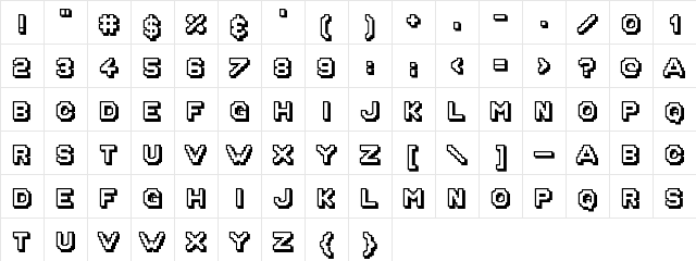 Golden Age Regular  glyph index