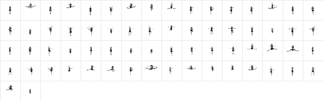 Cheerleaders Medium  glyph index