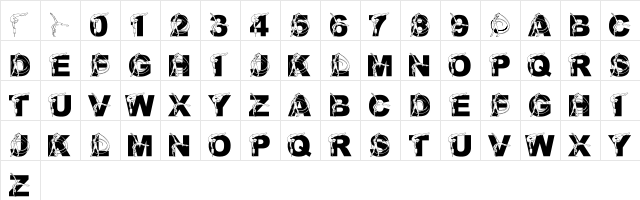 LMS Rhythmic Writing Regular  glyph index