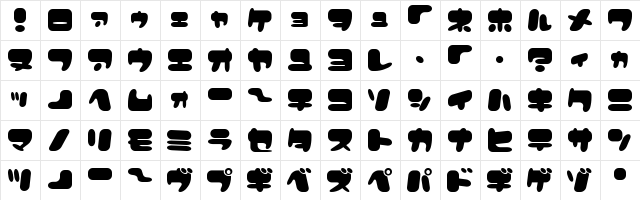 VitaminTabletJ Regular  glyph index