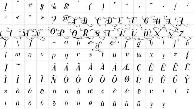 Rhonde Free Regular  glyph index