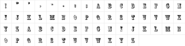 Royal Nonesuch WF Regular  glyph index