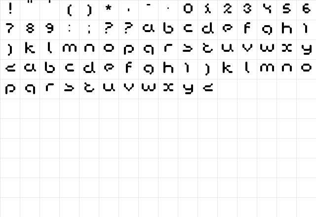 Dog Bite Regular  glyph index