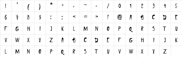 London Regular  glyph index