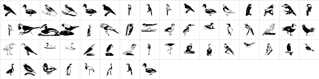 UpUpAndAway Regular  glyph index