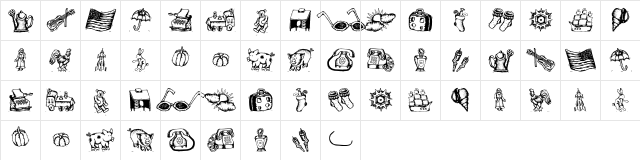 WoodcutsOne Regular  glyph index