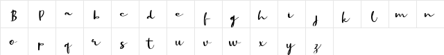 Best Part DEMO Regular  glyph index