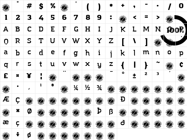 Amazing Infographic@ Regular  glyph index