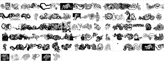 Snakepit Regular  glyph index