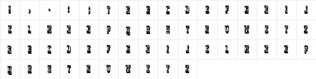 Newlywed Black Regular  glyph index