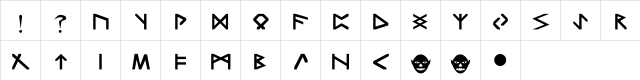 Trondheim-Norma Regular  glyph index