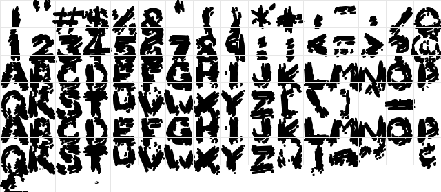 Burnt Firewood Regular  glyph index