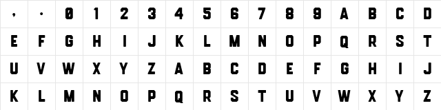 Hemisphers Sans Regular  glyph index