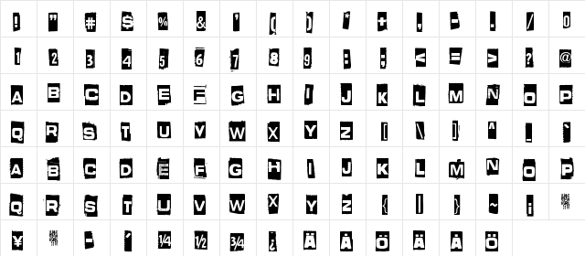 What is this -some kind of joke Regular  glyph index
