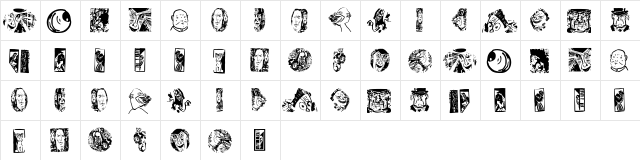 ForgottenArtTwo Regular  glyph index