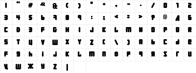 URALphat Regular  glyph index