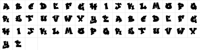 JAK ARTA Regular  glyph index